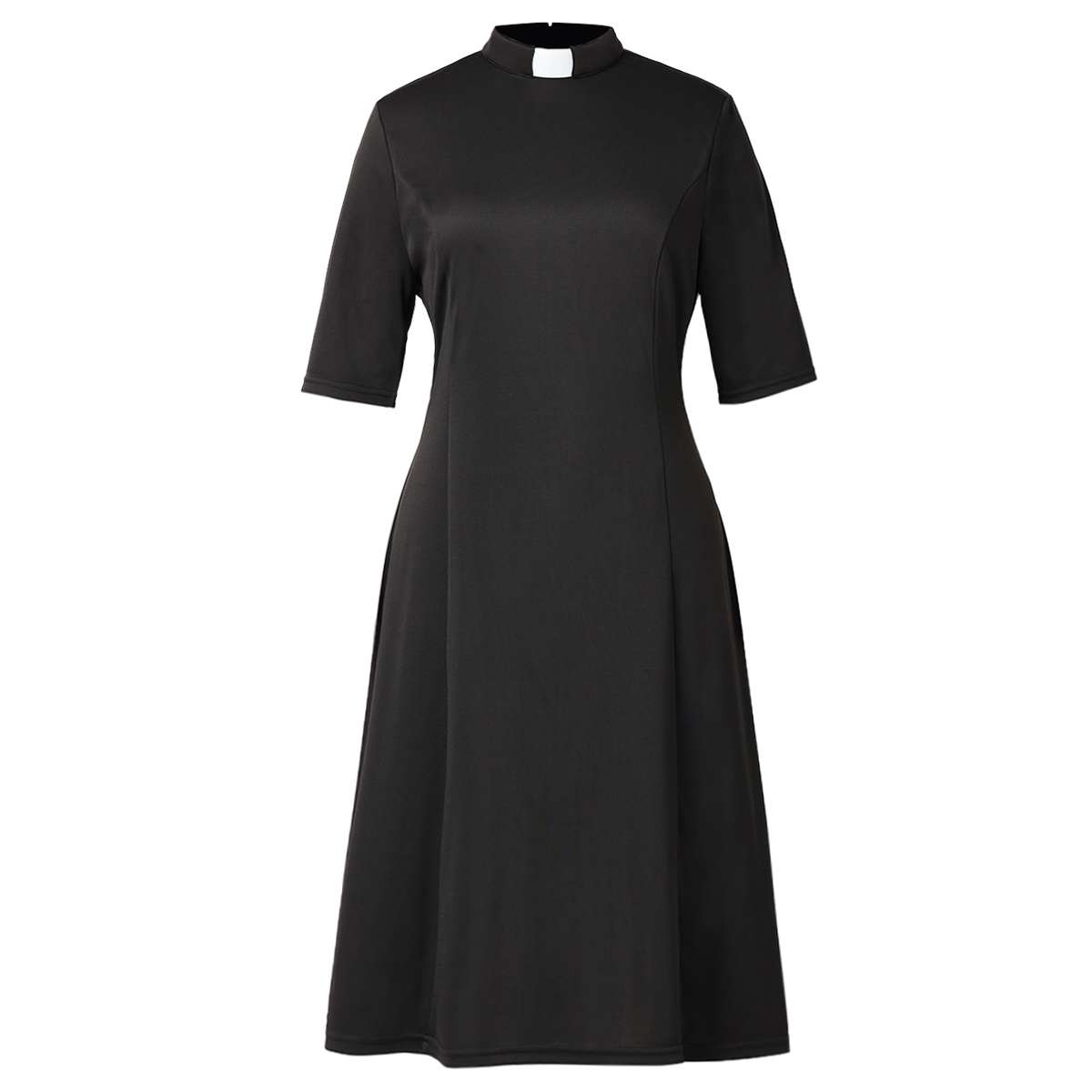 Robes de clergé pour femmes, chorale d'église catholique, pasteur, nonne, ministre, col à languettes, vêtements de soutane