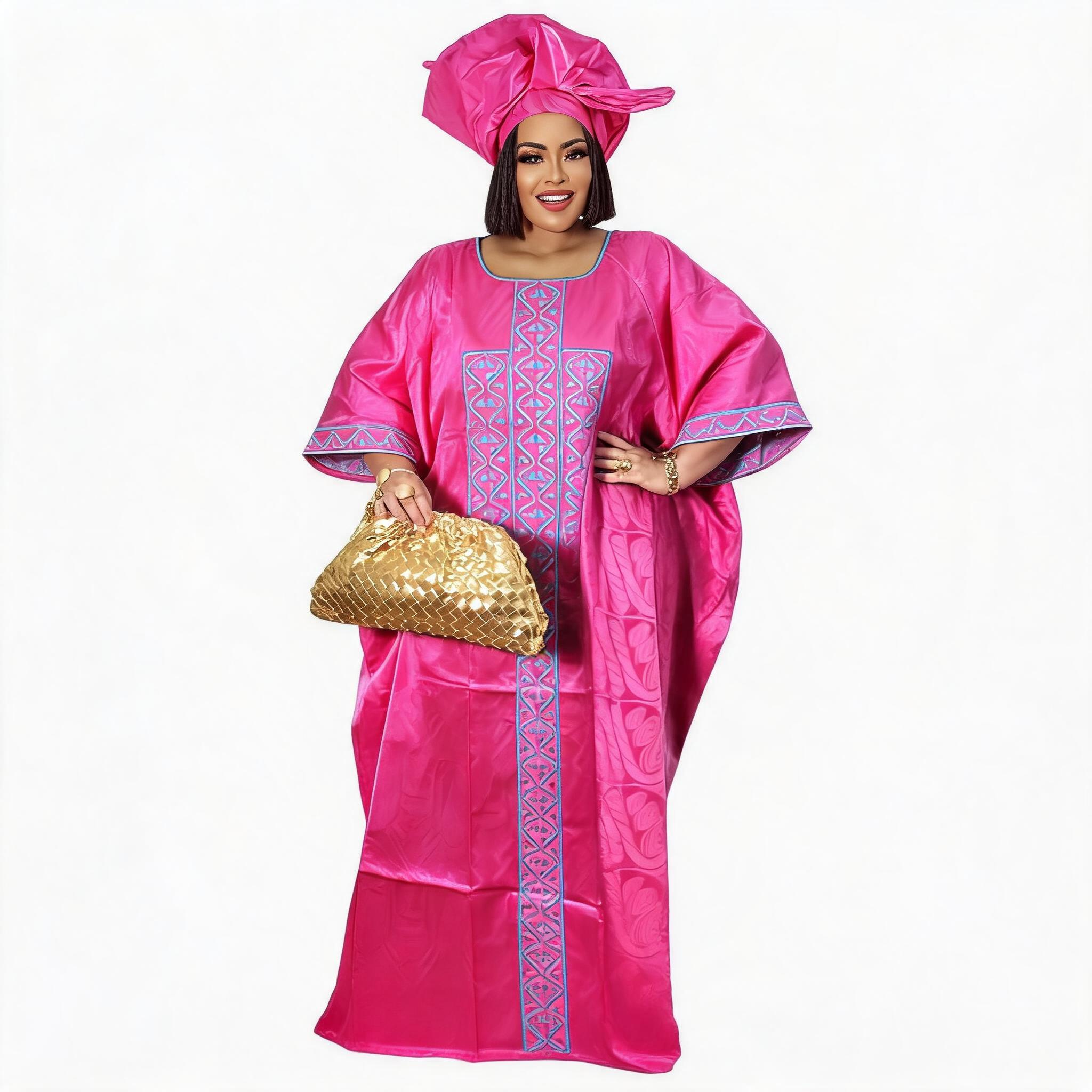 Robe africaine pour femmes, abaya brodée, grande taille, élégante, pour fêtes et cérémonies
