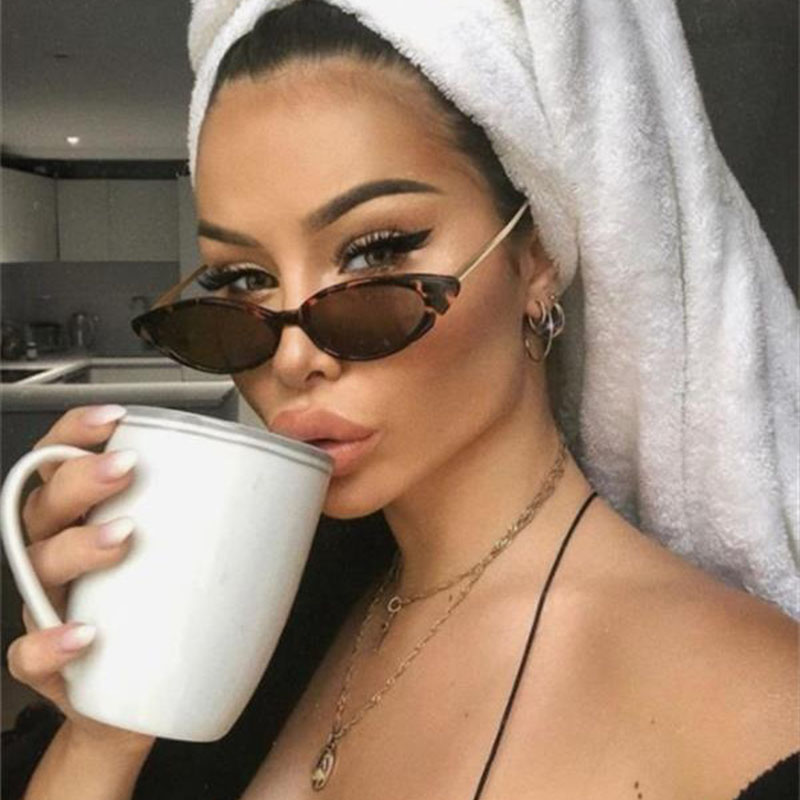 Dames lunettes de soleil yeux de chat femmes marque concepteur mode petit cadre lunettes de soleil pour femme tendance Glasees UV400 O5