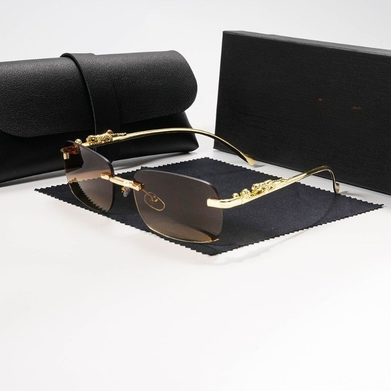 Nouvelles lunettes sans monture à la mode européennes et américaines pour hommes et femmes, avec des montures adaptées aux sorties