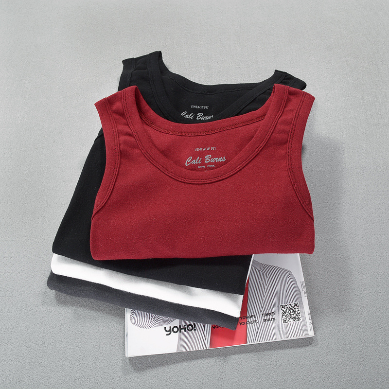Débardeur en coton pour hommes, mode d'été, Style japonais, couleur unie, col rond, sans manches, Sport, course, décontracté, minimalisme, 2023