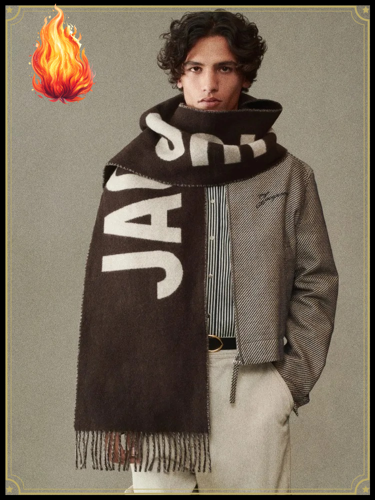 Écharpe chaude 100% laine de marque de luxe pour femmes, design hiver, châle pour hommes, pashmina, motif lettre 2025, écharpe féminine, bufanda, foulard.