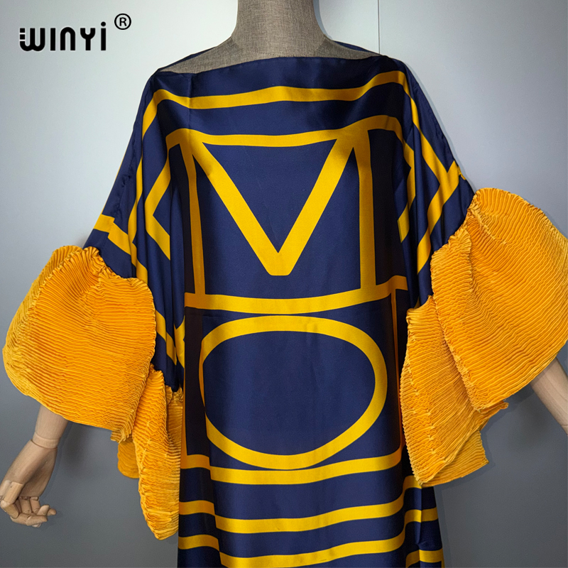 Robe Kaftan WINYI Fashion pour femmes musulmanes, ample, style Moyen-Orient, Abaya de vacances pour femmes, vêtements de fête de luxe Dubaï