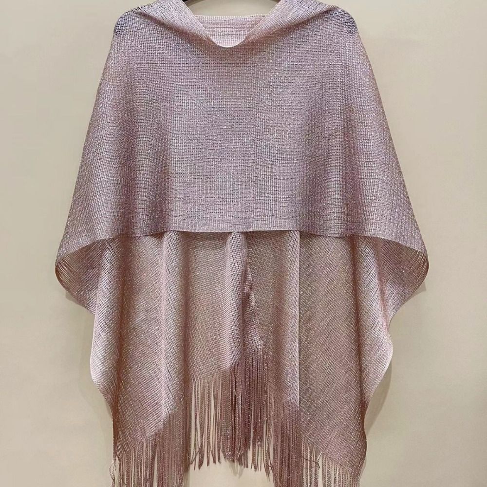 Écharpe de Protection solaire d'été, glands dorés et argentés, écharpe de mariage, robes de tempérament élégantes, châles pour femmes