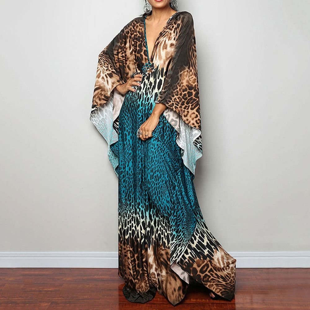 Mode Maxi robe longue été crème solaire Smock décontracté vêtements de plage amples chemise vacances maillot de bain Bikini cache-up pour les femmes