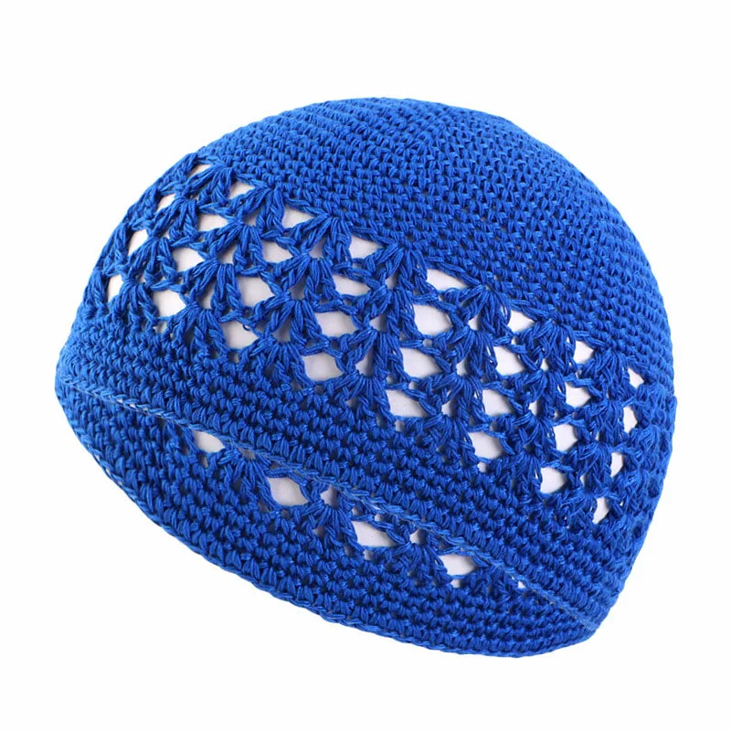 Jersey tricoté hommes musulmans Kufi chapeaux de prière unisexe bonnets casquette Bonnet islamique Ramadan juif kippa Homme chapeau hommes Wrap foulard