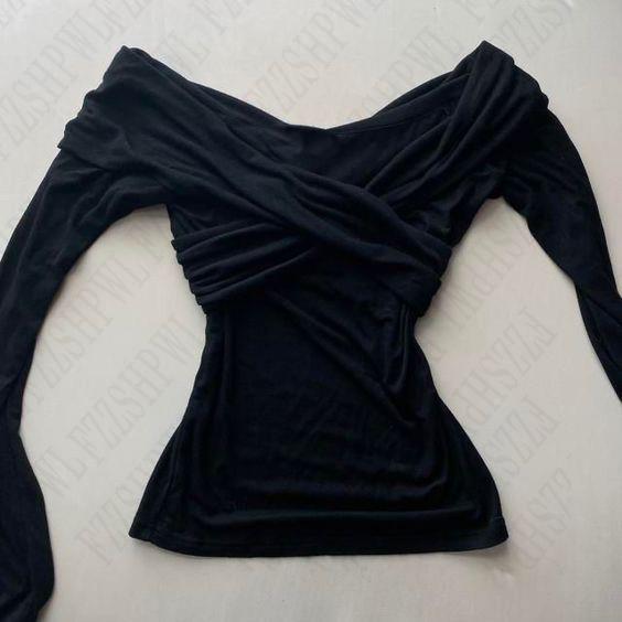 Chic Esthétique Mignon Chemises À Manches Longues Y2K emo Décontracté Vintage Harajuku Mince Avancé Femmes Vêtements 90s Tide Hauts À La Mode Décontracté