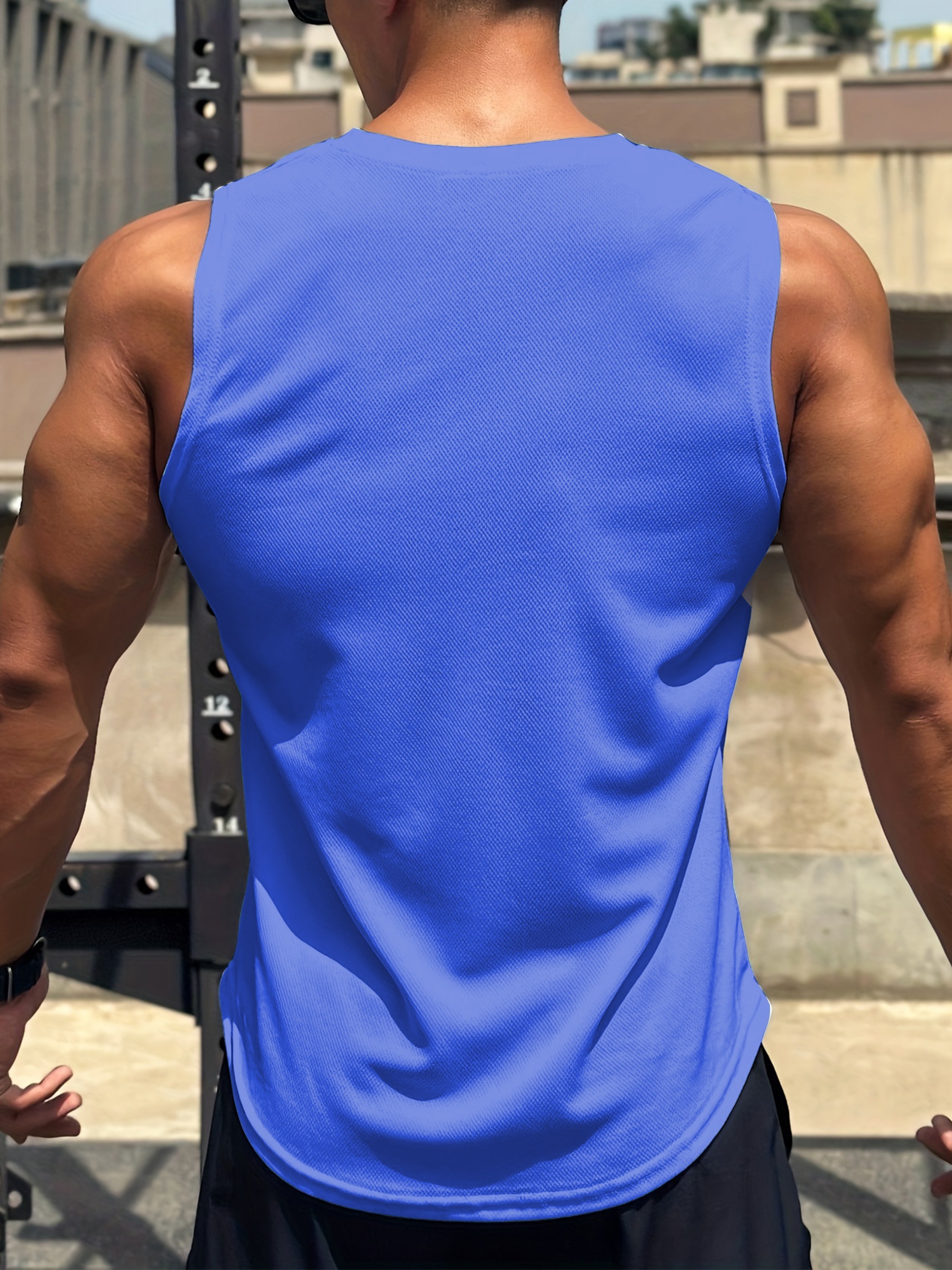 Débardeur sans manches pour hommes, grande taille 6XL, col rond, absorbant l'humidité, séchant rapidement, adapté aux sports d'été et à la salle de sport