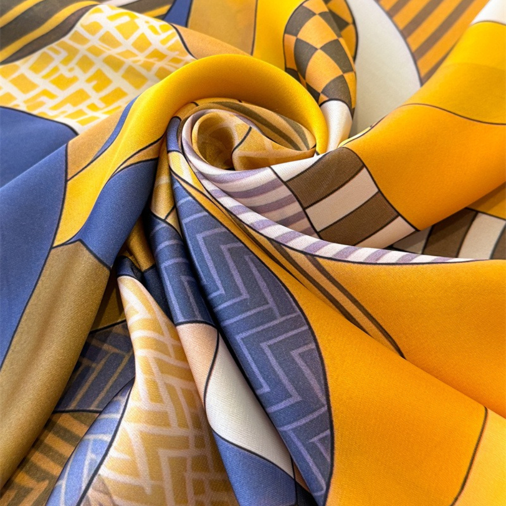Foulard carré en soie pour femmes, nouveau Design de luxe, cravates de cou, Hijab doux, Bandana, mode féminine, décoration de tête, 2026