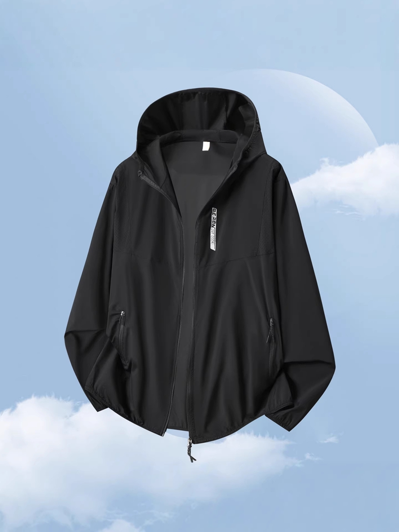 Veste d'été pour hommes grande taille, respirante, à séchage rapide, extensible, anti-UV, avec capuche, polyvalente, pour les trajets quotidiens, 180 kg, 12XL