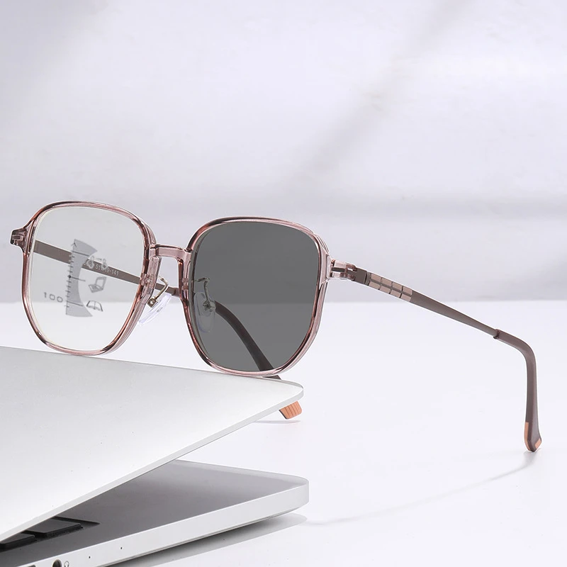 Lunettes de lecture multifocales photochromiques pour femmes, élégantes, Business, blocage de la lumière bleue, à la mode et simples, pour hommes