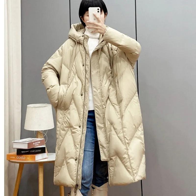 Manteau en duvet de coton pour femme, veste d'hiver, parka femme, vêtements d'extérieur longs à capuche, optique chaude, vêtements de neige, pardessus femme, nouveau, 2021