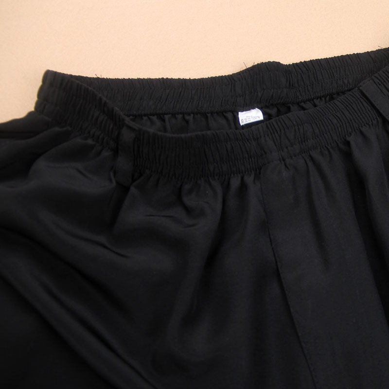 Pantalon décontracté ample pour homme en 100% soie de mûrier respirante, double crêpe épaisse, de qualité supérieure