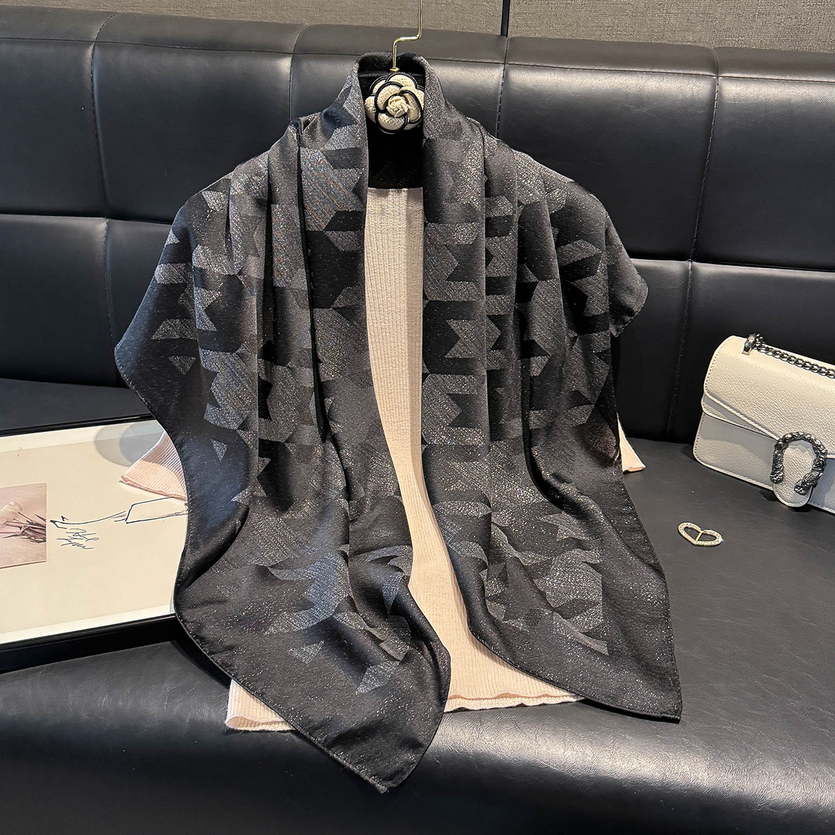 Hijab bohème pour femmes, marque de luxe, doux, Long châle carré musulman, protection solaire, sortie d'été, dernière collection 2025