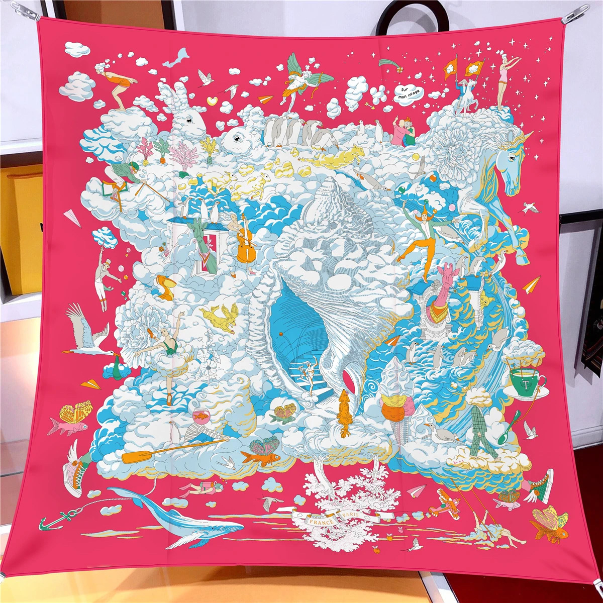 Écharpe en sergé de luxe pour femmes, foulard, châle, hijab, enveloppes pour cheveux féminins, foulard de la présidence, bandanda, crème solaire, nouveau design, 2024