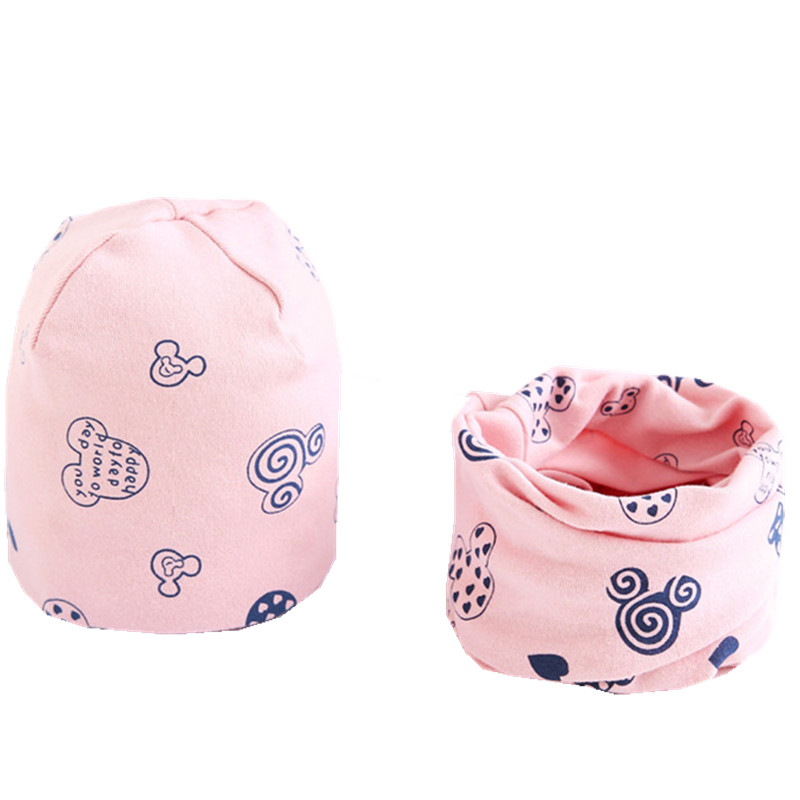 Nouveau printemps automne filles chapeau écharpe ensemble dessin animé hibou étoile cygne bébé garçon filles chapeau ensemble enfants chapeau écharpe-col coton enfants chapeau ensemble
