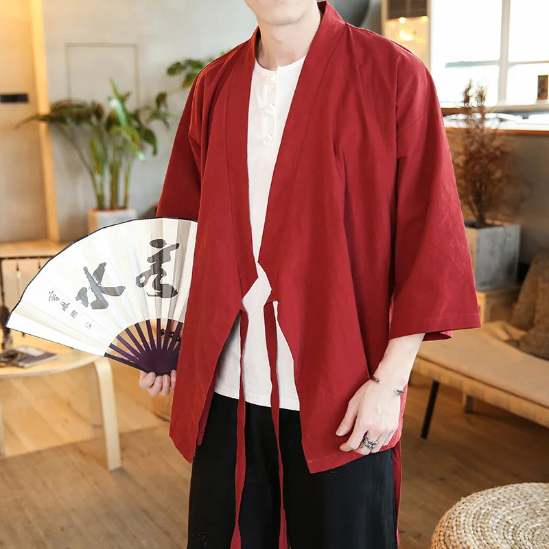 Vêtements orientaux pour hommes, hauts orientaux, chemises orientales pour hommes, chemisier Hanfu Cheongsam en lin, vêtements de Style Vintage, Traditio chinoise