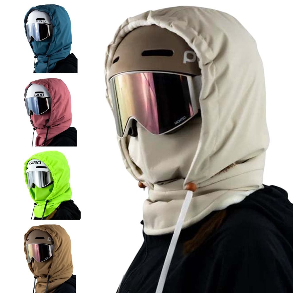 Chapeaux d'hiver à capuche avec cordon de serrage, écharpe résistante au froid, cagoule ultralégère, couvre-cou amovible, manteau court, débardeur unisexe