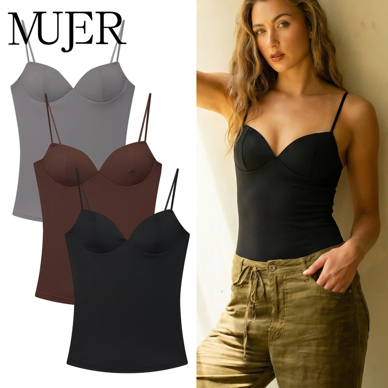 MUJER Sexy haut Corset femmes dos nu soutien-gorge haut court femme réservoirs & Camis hauts pour femmes sans manches Bustier hauts femmes Camisole