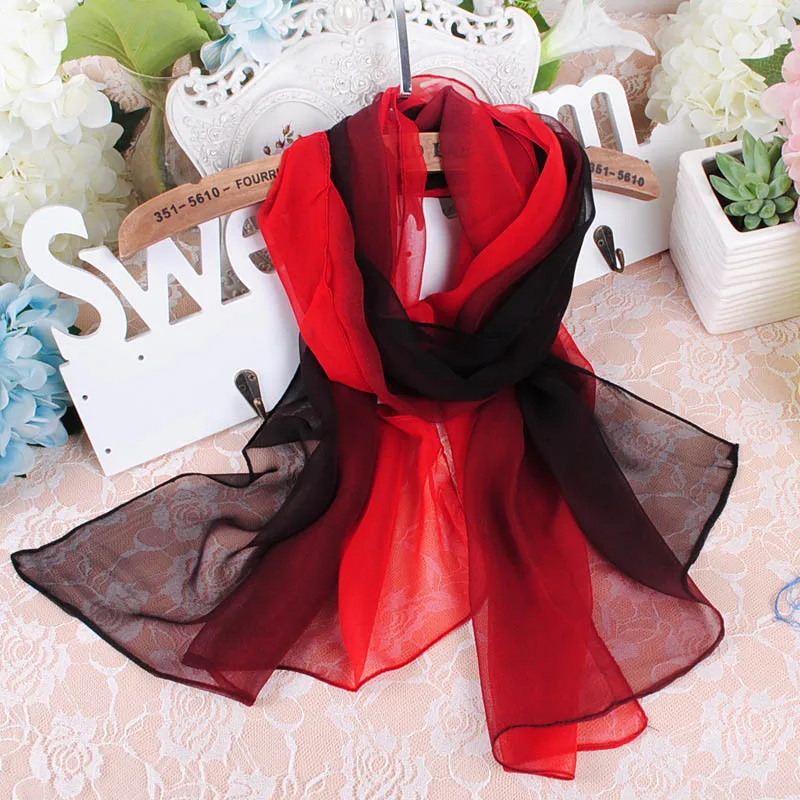 Echarpe Georgette en mousseline de soie pour femmes, châle long élégant, hijab, bandana solide, péplum