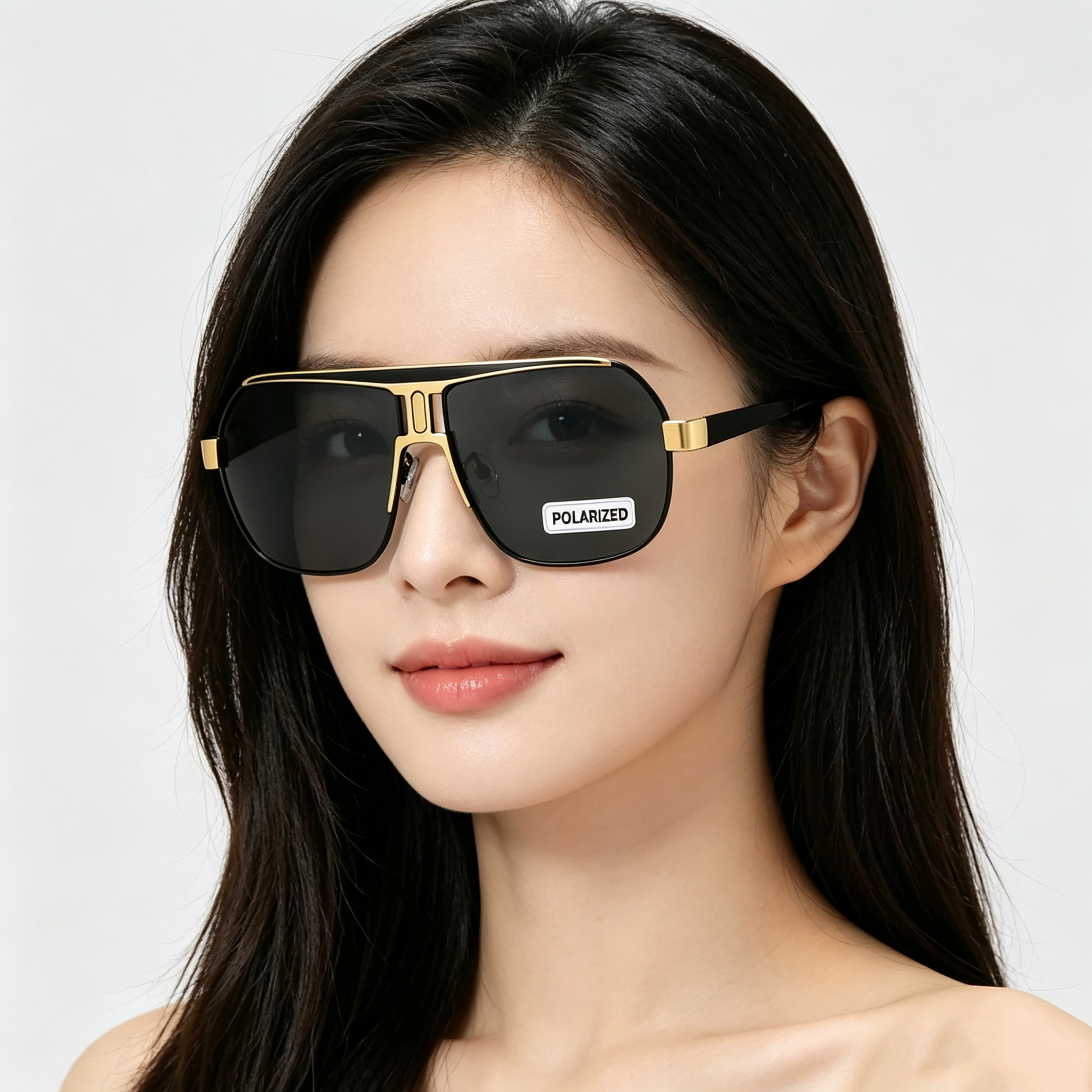 Lunettes de soleil polarisées pour hommes et femmes, monture métallique classique grande taille, protection UV400, anti-éblouissement, pour la conduite 2026