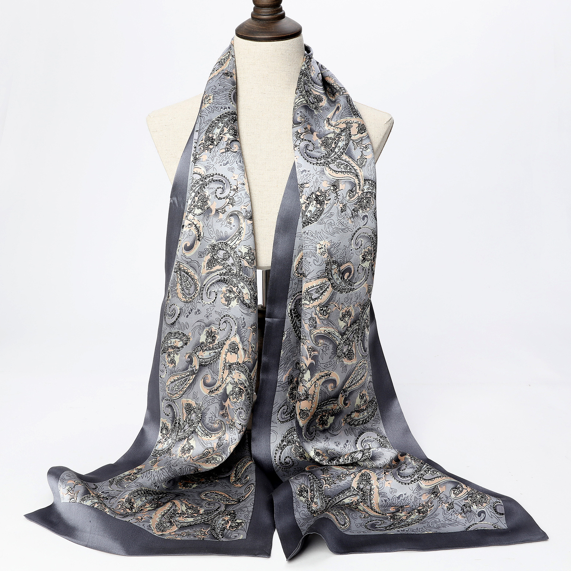 DANEllyISI-Foulard de cou pour hommes, écharpes de styliste, mouchoir naturel