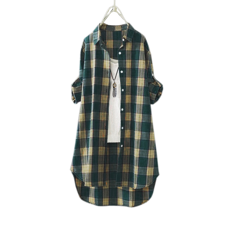 Manteau chemisiers élégants pour femmes, Style mi-long, vêtements Vintage japonais, Cardigan de Protection solaire, chemises d'été en lin
