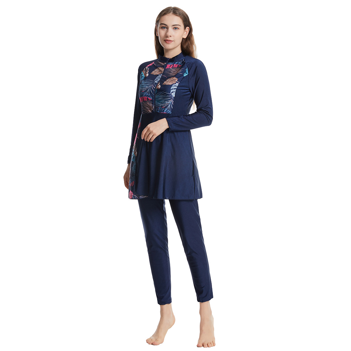 Maillot de bain musulman modeste Hijab maillot de bain femmes à manches longues maillot de bain islamique couverture Ups Burkini Hijabs pour femme bain