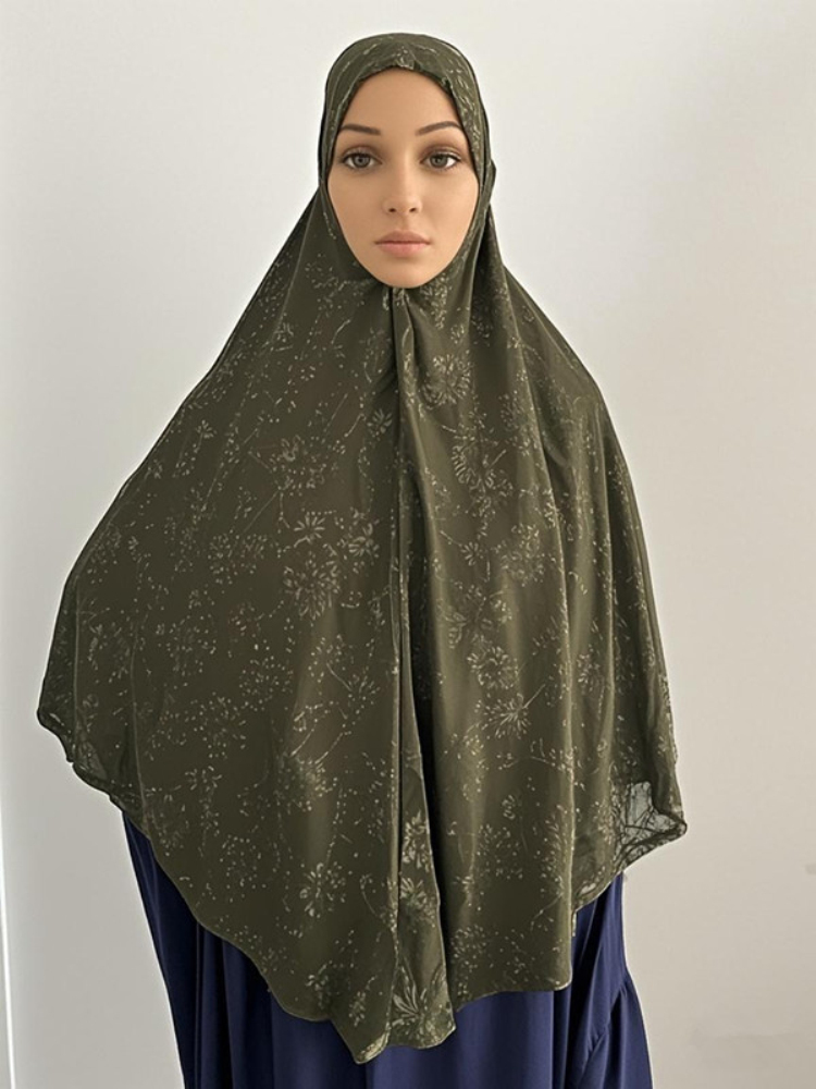 H051 Hijab Amira musulman grande taille avec paillettes, couvre-chef islamique, chapeau, bonnet