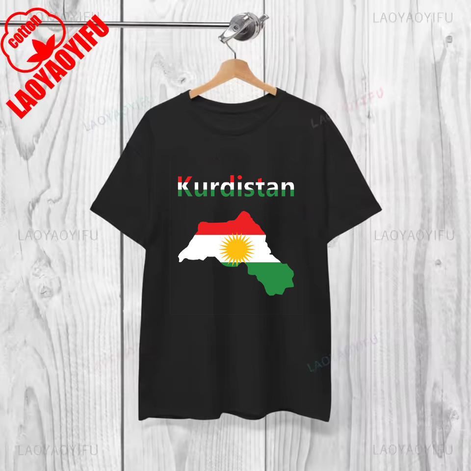 T-shirt Vintage en coton kurdistan, vêtements de rue graphiques, manches courtes, col rond, Style d'été, vêtements Y2K