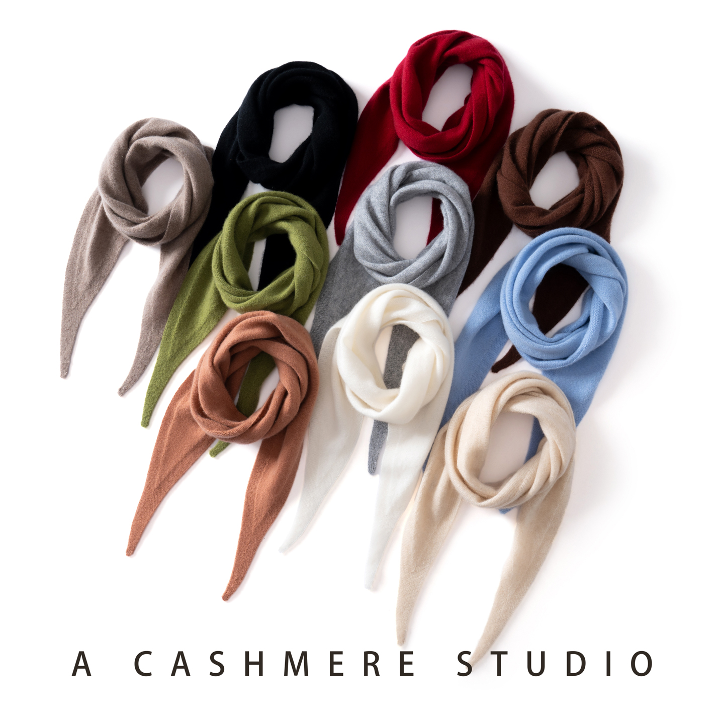 Écharpe 100% en cachemire pour femme, de haute qualité, triangulaire, couleur unie, tricotée, chaude et douce, nouvelle collection 2025, automne et hiver