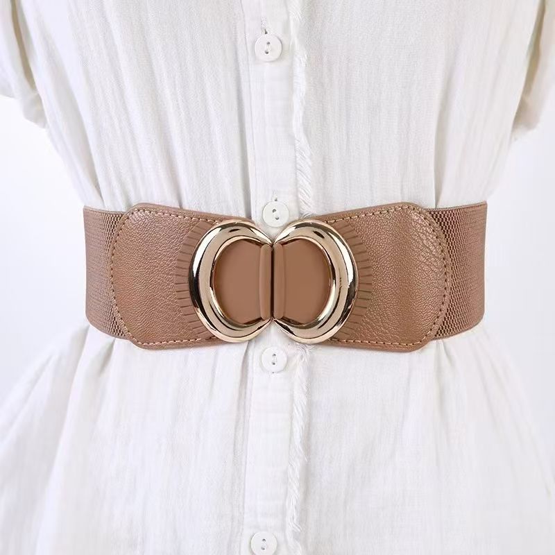 Ceinture à boucle incrustée avec cordon élastique, doudoune large de style coréen pour femmes à la mode