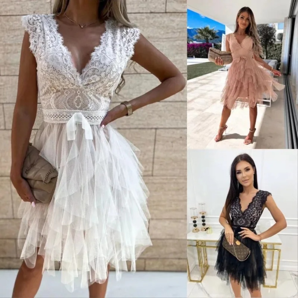 Robe longue de soirée en dentelle blanche pour femmes, Sexy, col en V, dos nu, à lacets, moulante, automne hiver