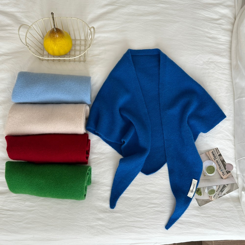 100% laine hiver écharpe pour femmes chaud Triangle tricot foulards Hijab solide dame châle enveloppement femme Pashmina Bandana foulards nouveau