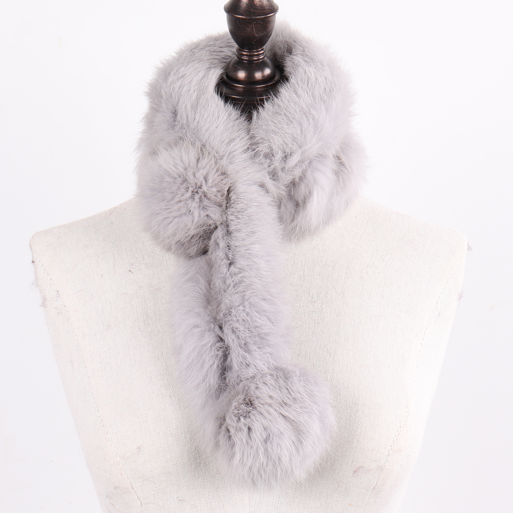 Nouvelle Écharpe en Fourrure de Lapin Naturelle Chaude 2026 pour Femme, Mini Foulard en Véritable Fourrure de Lapin pour l'Hiver, Écharpes Tendance 100% Fourrure de Lapin Authentique pour Femme