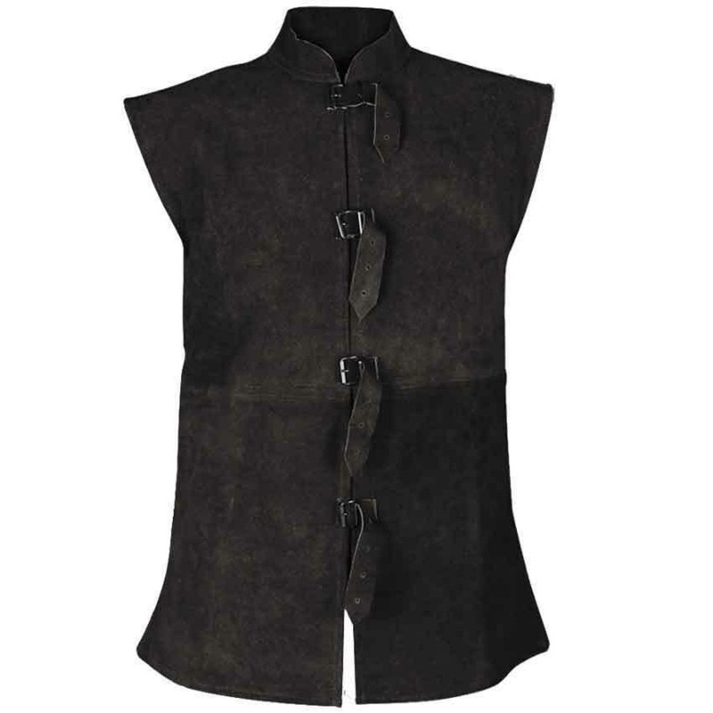 Tunique Médiévale en Daim pour Homme et Femme, Costume Vibasin, Tenue en Y, Manteau en Fibre, Renaissance
