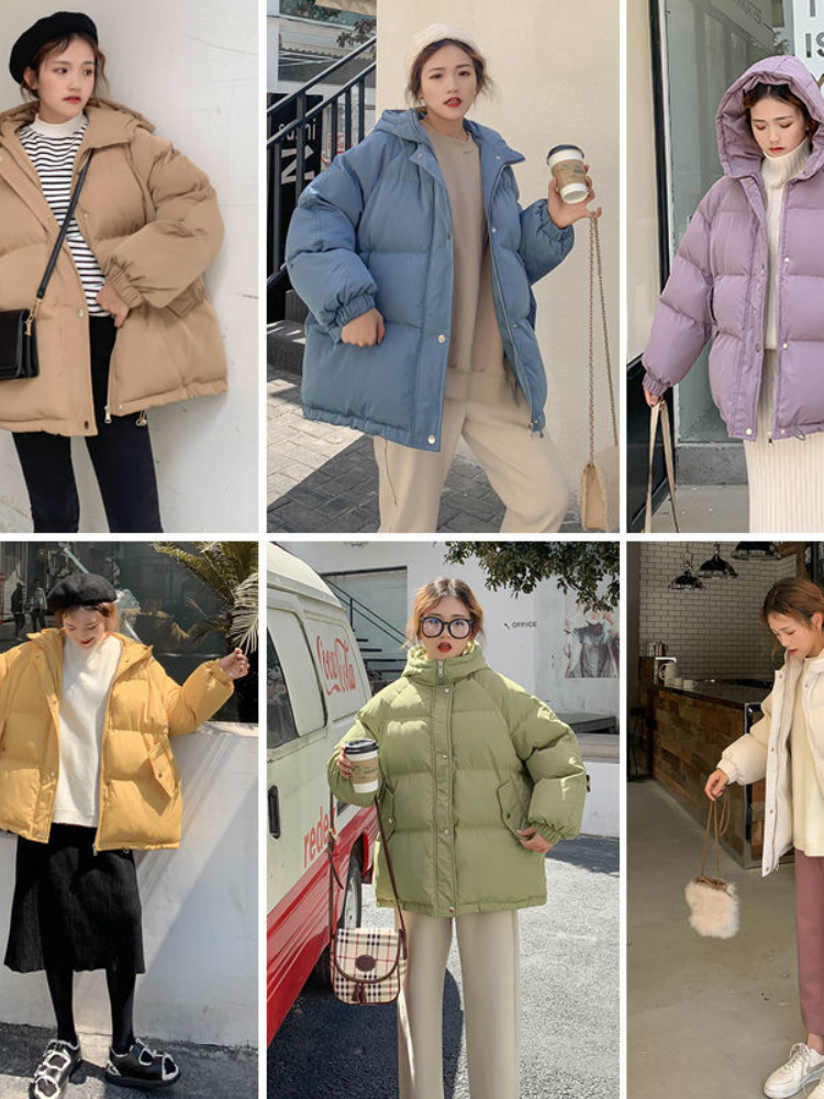 Nouveau 2025 femmes veste courte hiver épais à capuche coton rembourré manteaux femme coréenne ample bouffant Parkas dames surdimensionné vêtements d'extérieur