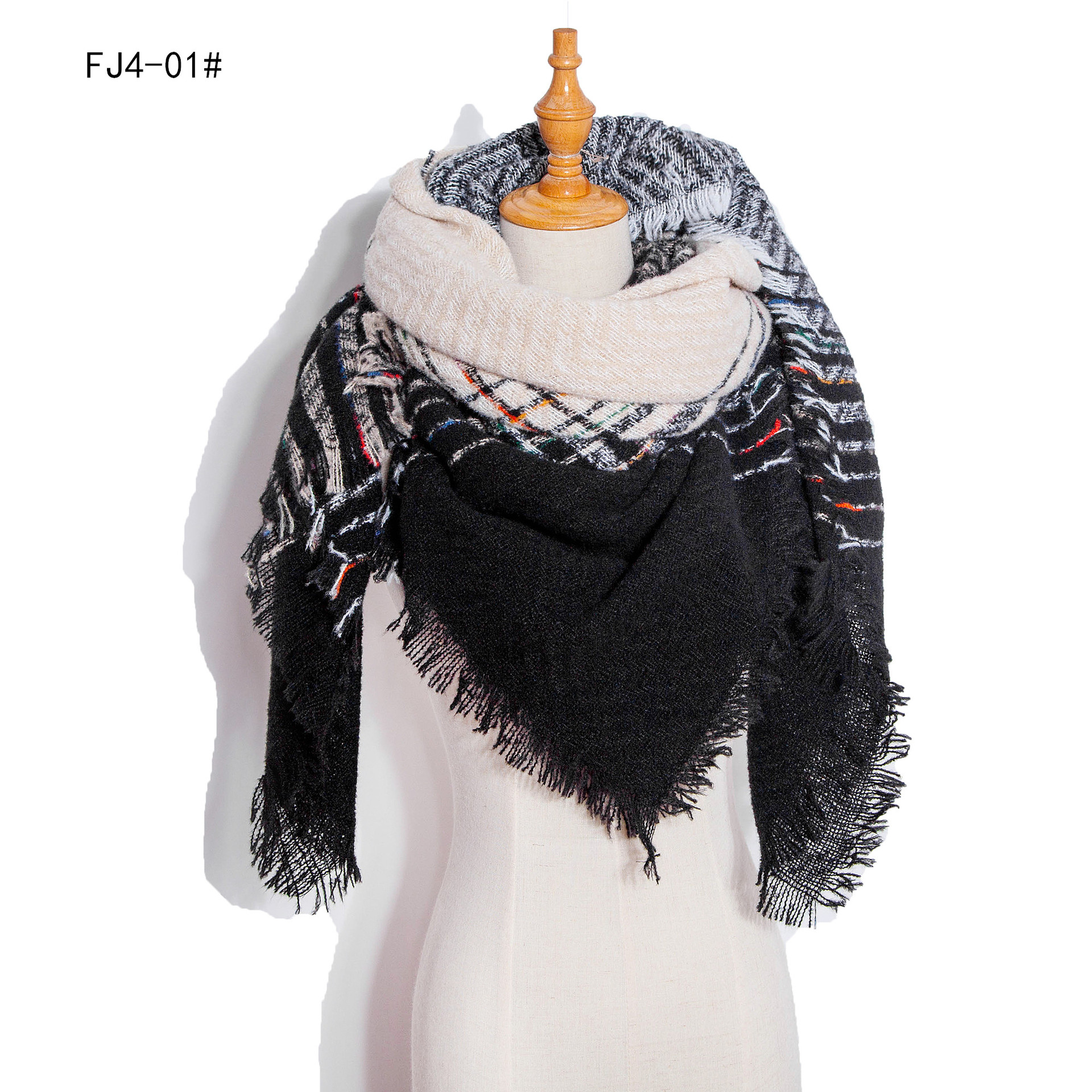 Femmes hiver écharpe Triangle tricoté écharpe décontracté dames Plaid Pashmina châle et enveloppement femme Foulard foulards Echarpe Bufanda