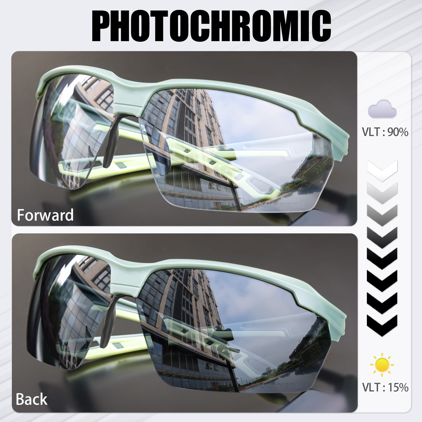 Lunettes de soleil sportives SCVCN pour hommes, lunettes de randonnée, lunettes de cyclisme, lunettes de vélo VTT, lunettes de sport UV400, chasse, conduite