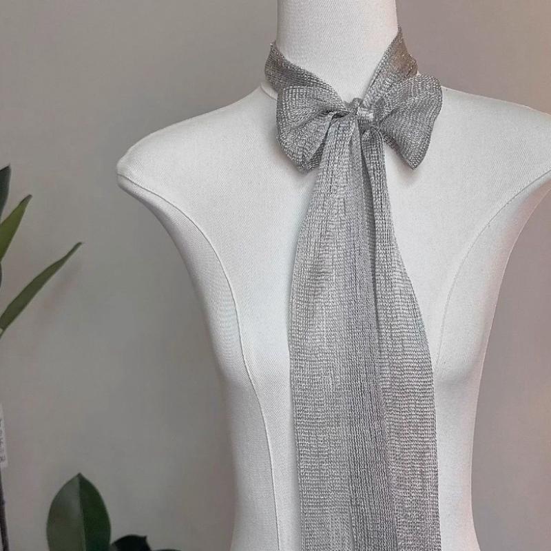 Écharpe longue unie à franges et pompons, ceinture fluide pour femme, idéale pour les tenues superposées et le bureau