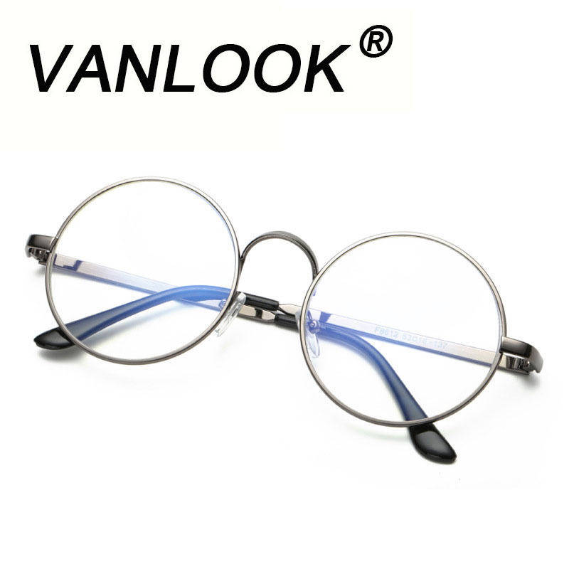Lunettes rondes transparentes pour lentilles d'ordinateur, monture métallique, pour femmes et hommes, Anti rayons bleus, Oculos De Grau