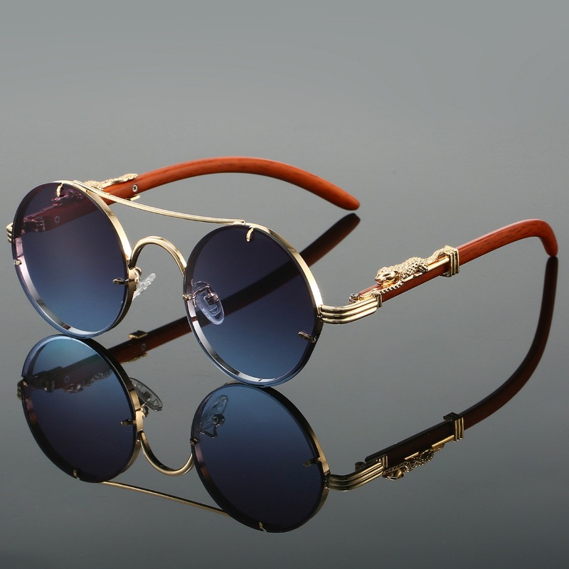 Lunettes de soleil rondes populaires pour hommes, mode double pont, verres multicolores, pour femmes, rétro, tendance, marque de luxe, design, protection UV400