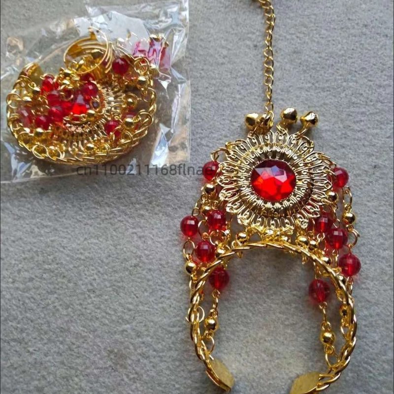 Bracelet de danse indienne pour femmes, 1 paire, accessoires de spectacle sur scène, Costume de danse