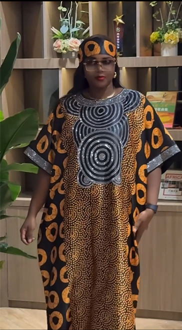 Nouvelles arrivées : Robe longue d'été ample pour femme, imprimée, à manches courtes, style Abaya africain