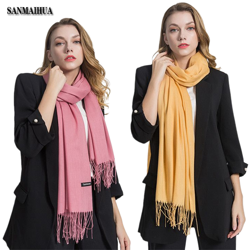 Écharpe Pashmina pour femmes, châles et enveloppes pour robes de soirée, voyage, bureau, hiver, mariage, sensation en cachemire, grandes écharpes