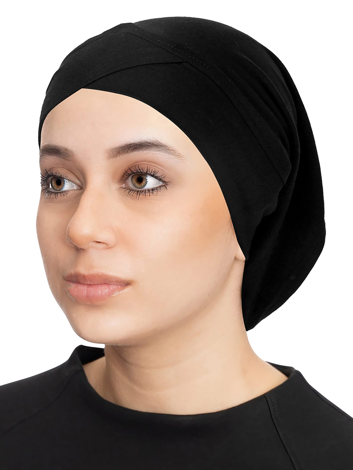 Casquettes Hijab musulmanes pour femmes, couleur unie, front croisé, Turban doux et élastique, accessoires pour vêtements islamiques