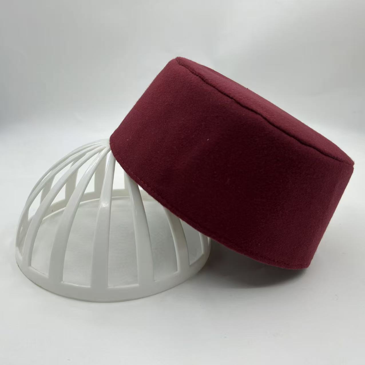 Chapeau musulman pour hommes et femmes, bonnet de prière islamique, Taqiyah, Kufi, Tax Products, Kippa elliptique en laine turque 03626