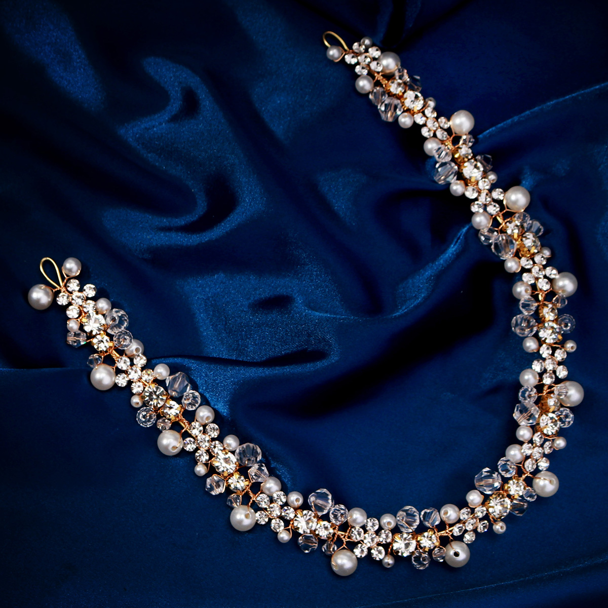 Bandeau de luxe en perles de cristal pour femmes, élégant, couvre-chef pour fête de mariage, accessoires pour cheveux, cadeaux