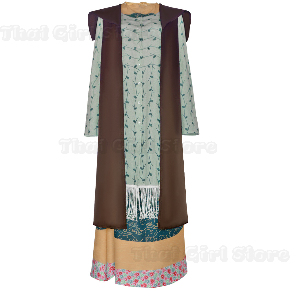 Costume de cosplay Fantasy Sybill Patricia Trelawney, robe de magie de film, jupe de jeu de rôle, tenues pour femmes, vêtements de fête d'Halloween Fantasia