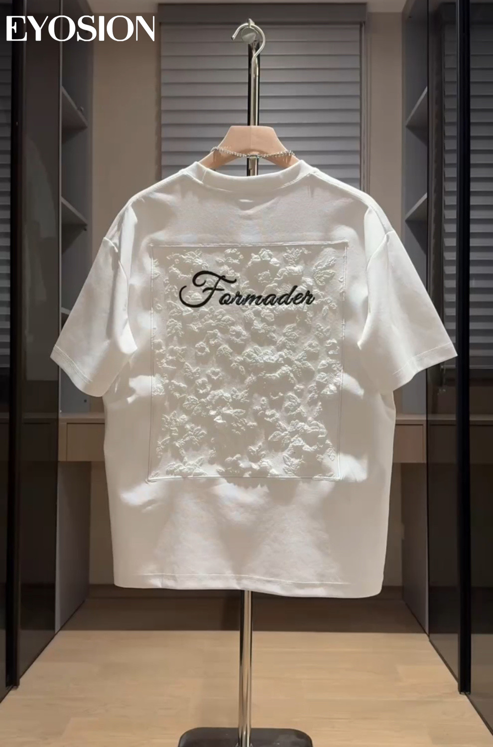 T-shirt d'été pour homme, nouveautés, manches courtes, coton de haute qualité, broderie 3D en relief, jacquard, minimaliste, chic, tee-shirt unisexe